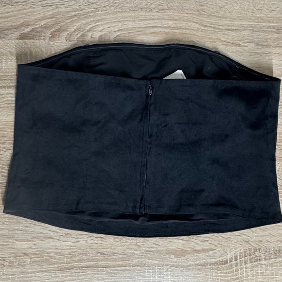 Gap Size L Black Velvet Crop Tube Top - Picture 12 of 12